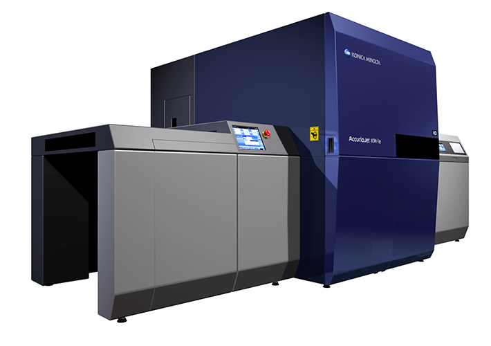 foto noticia Konica Minolta lanza la AccurioJet KM-1e HD LED UV Inkjet Press y continúa ampliando su presencia en los sectores de embalaje, impresión comercial e industrial.